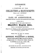 Cover of Catalogue of a Portion of the Collection of Manuscripts Known as the "Appendix", Made by the ...