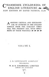 Cover of Chambers's Cyclopaedia of English literature