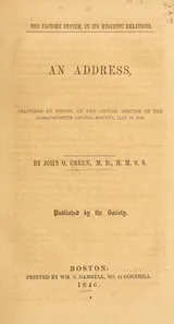 Cover of The factory system, in its hygienic relations