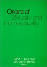 Cover of Origins of sexuality and homosexuality