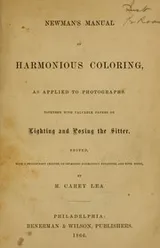 Cover of Newman's manual of harmonious coloring, as applied to photographs