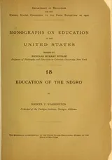 Cover of Education of the Negro