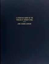 Cover of A literature survey of the problem of aircraft spins