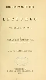 Cover of The renewal of life