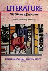 Cover of Literature, the human experience. Shorter Fifth Edition with Essays