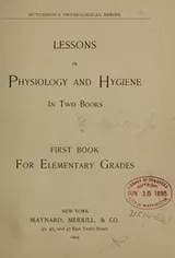 Cover of Lessons in physiology and hygiene