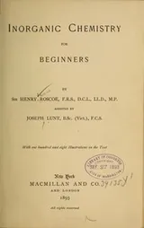 Cover of Inorganic chemistry for beginners