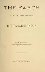 Cover of The earth and its chief motions