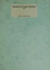 Cover of Parameterization of the solar absorptivity and transmissivity using Nimbus II reflectance data