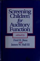 Cover of Screening children for auditory function
