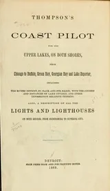 Cover of Thompson's coast pilot for the Upper Lakes, on both shores