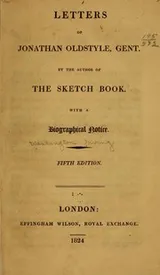Cover of Letters of Jonathan Oldstyle, gent