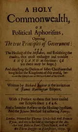 Cover of A holy commonwealth