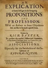 Cover of An explication of some passages in the foregoing propositions and profession