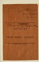Cover of Account of Robert Morris' property