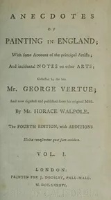 Cover of Anecdotes of painting in England