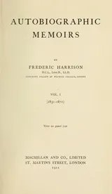 Cover of Autobiographic memoirs