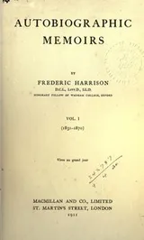 Cover of Autobiographic memoris