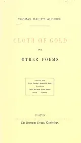 Cover of Cloth of gold, and other poems