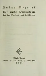 Cover of Der weisse Dominikaner