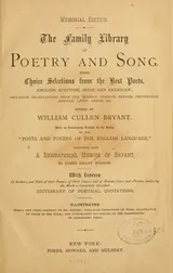 Cover of The family library of poetry and song