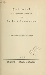 Cover of Festspiel in deutschen Reimen