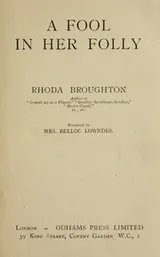 Cover of A fool in her folly