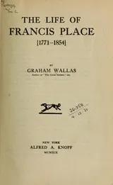 Cover of The life of Francis Place
