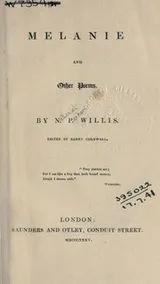 Cover of Melanie, and other poems
