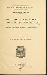 Cover of The Ohio valley flood of March-April, 1913