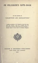 Cover of An onlooker's note-book