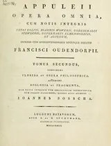 Cover of Appuleii opera omnia