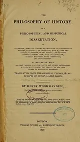 Cover of The philosophy of history