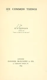 Cover of Six common things