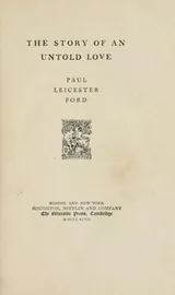 Cover of The story of an untold love