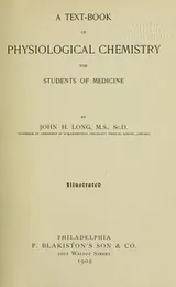 Cover of A text-book of physiological chemistry