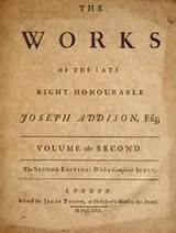 Cover of The works of the late Right Honourable Joseph Addison, Esq