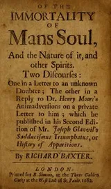 Cover of Of the immortality of man's soul, and the nature of it, and other spirits