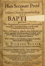 Cover of Plain Scripture proof of infants church-membership and baptism
