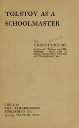 Cover of Tolstoy as a schoolmaster