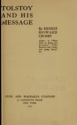 Cover of Tolstoy and his message
