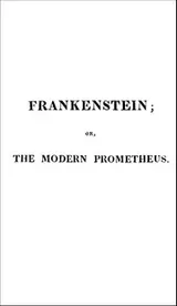 Cover of Mary Shelley's Frankenstein; or, the Modern Prometheus (1818 text)