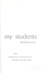 Cover of Testament for my students and other poems