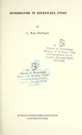 Cover of Introduction to Sientology ethics