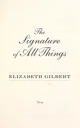 Cover of The Signature of All Things