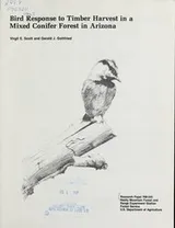 Cover of Bird response to timber harvest in a mixed conifer forest in Arizona