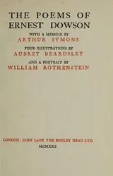 Cover of The poems of Ernest Dowson