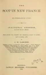 Cover of The Scot in New France