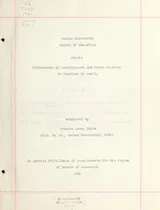 Cover of Differences in intelligence and their relation to position in family