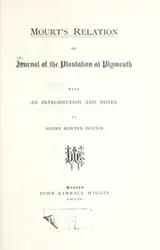 Cover of Mourt's relation or journal of the plantation at Plymouth
